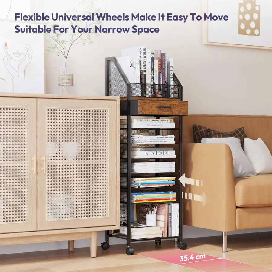 9Tier Rolling File Cart