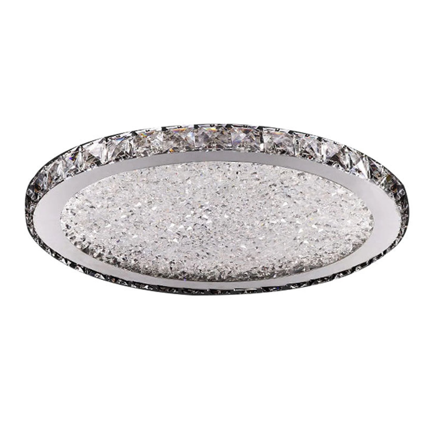 16" Round Modern Crystal Ceiling Light