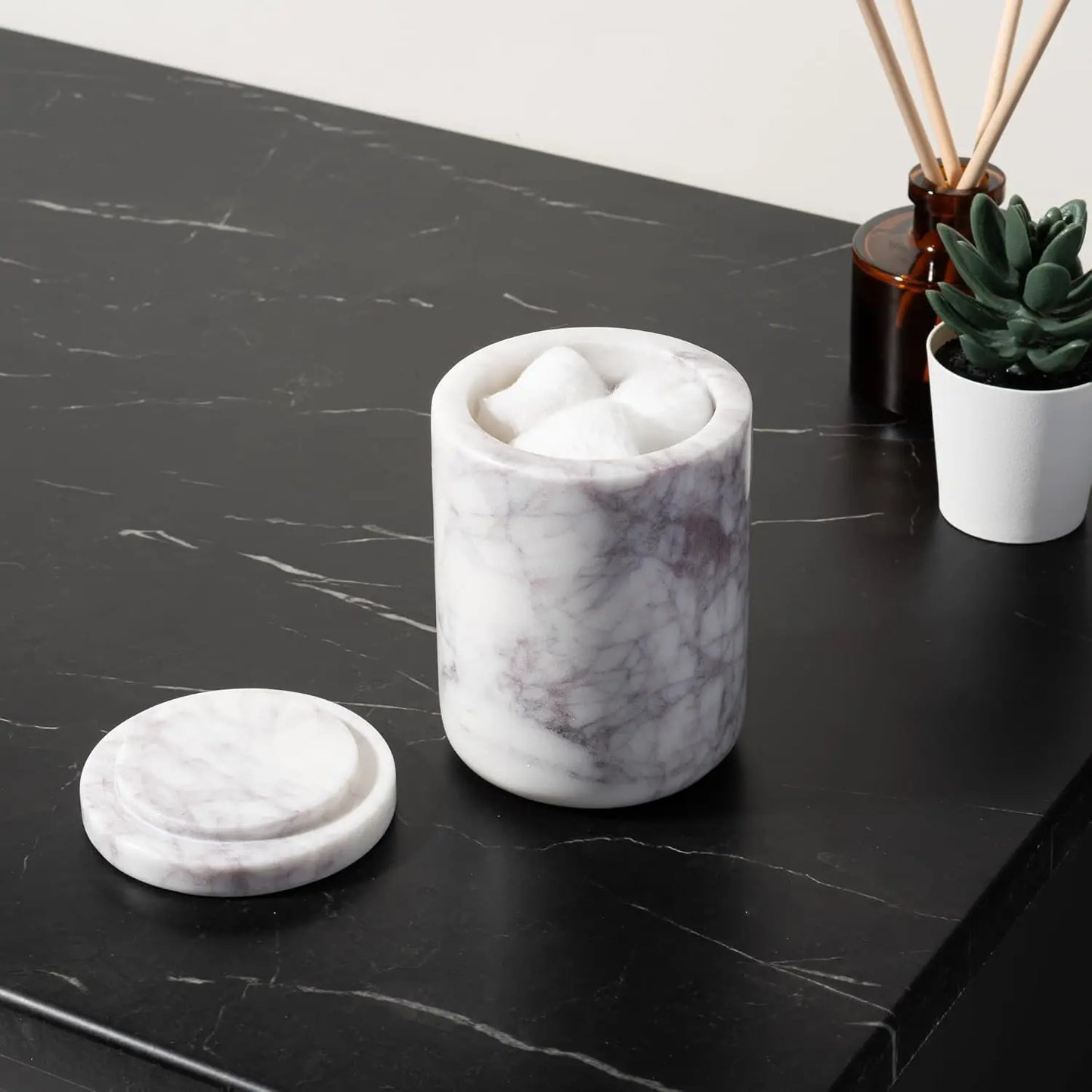 White Marble Bathroom Accessories Set