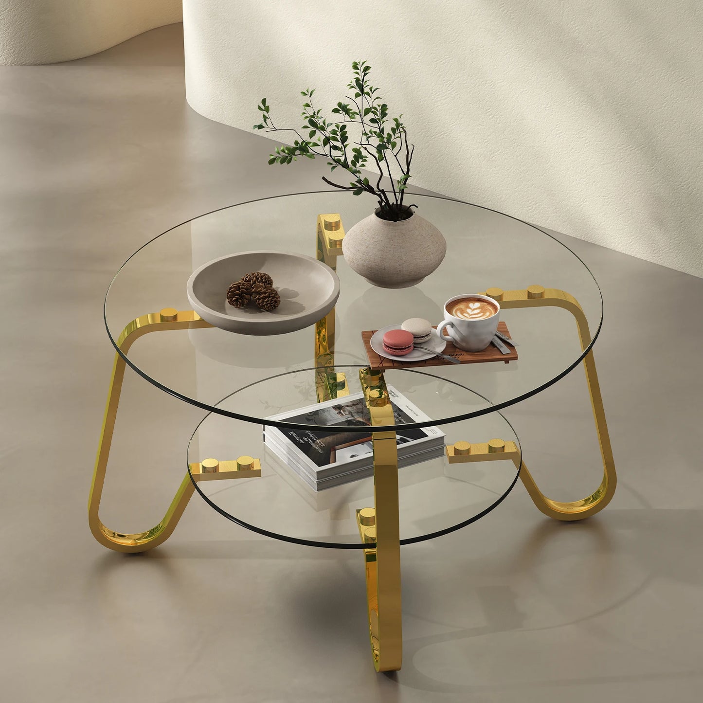 Tempered Round Glass Coffee