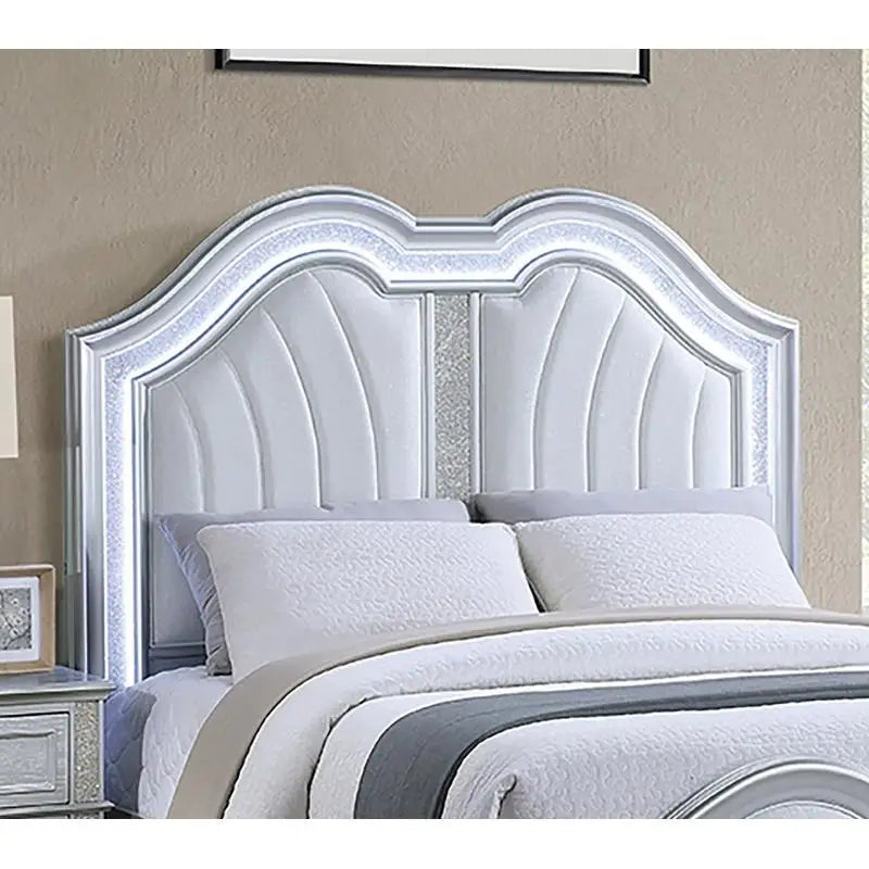 Queen Size Bed Gray Finish