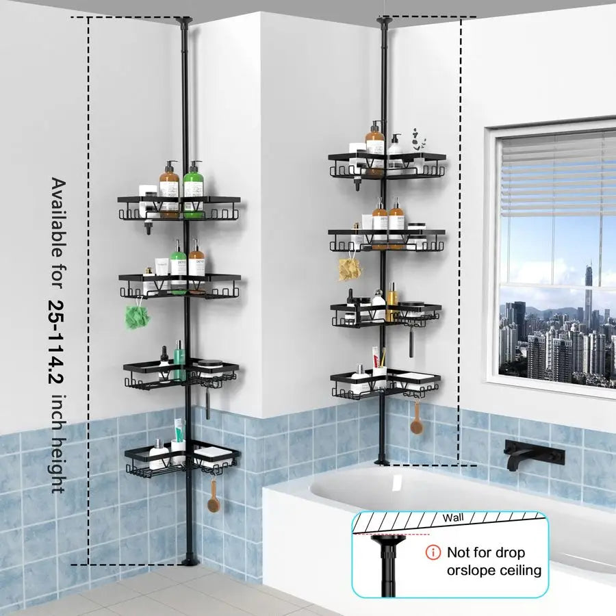 Shower Tension Rod Organizer