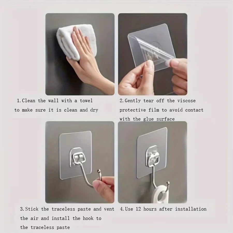 Heavy Duty Self-Stick Wall Hooks