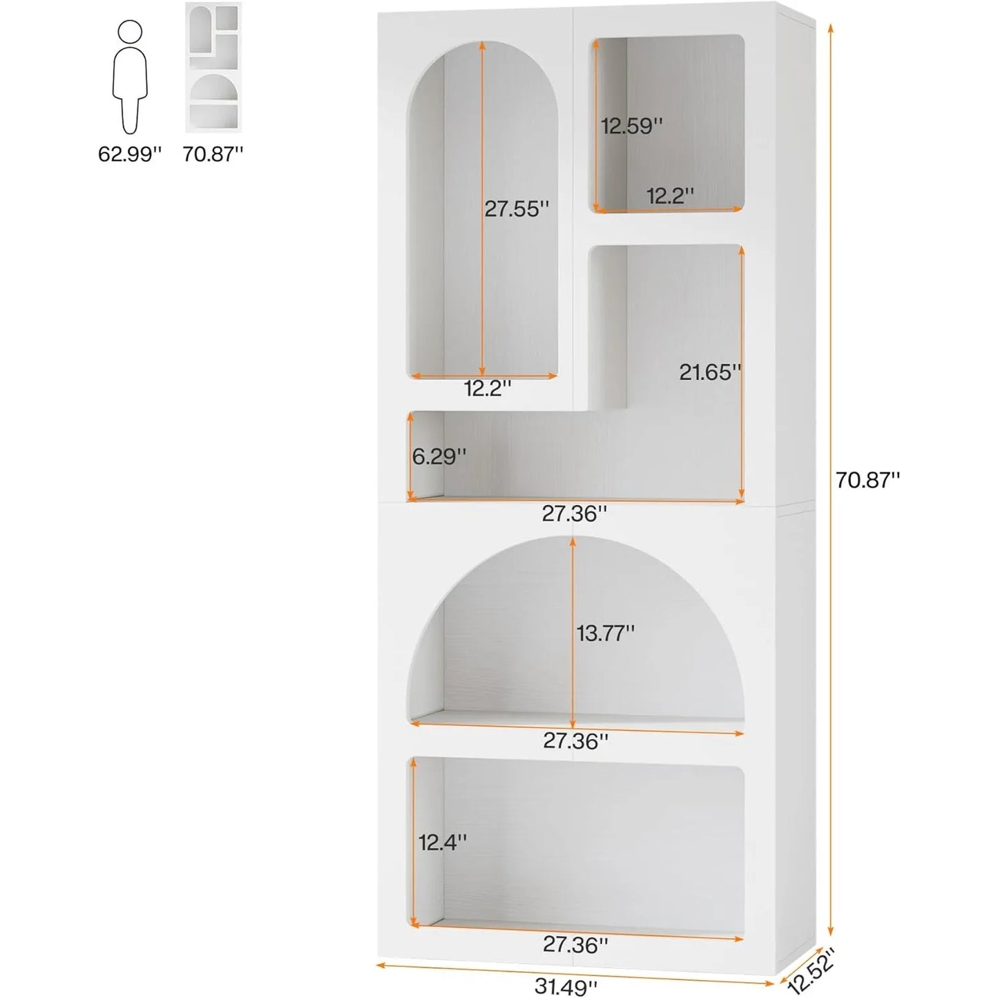 Tall Geometric Bookshelf