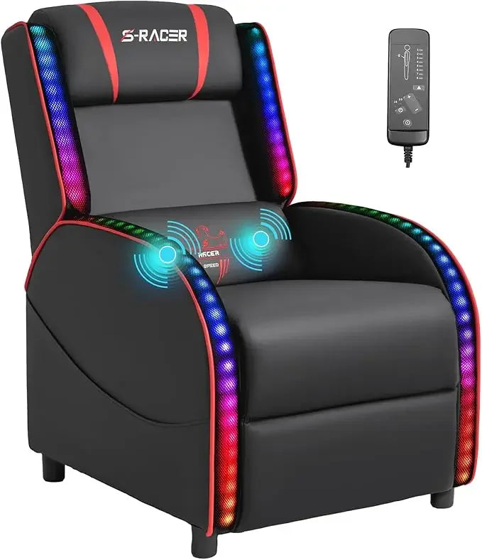 LED Gaming Massage Recliner