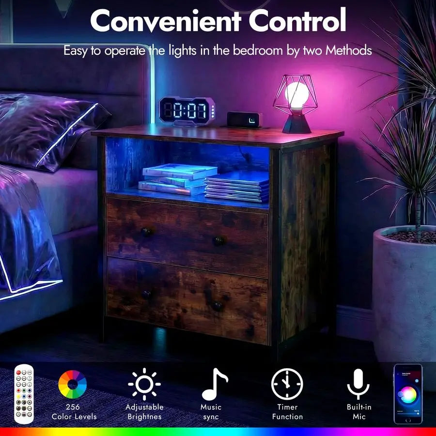 Large Wood Night Stand