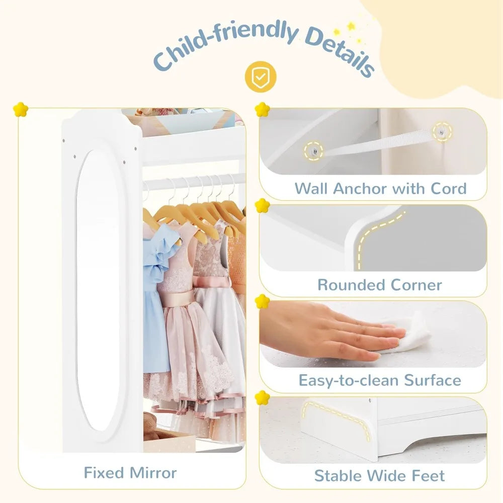 Kids Wardrobe with Mirror