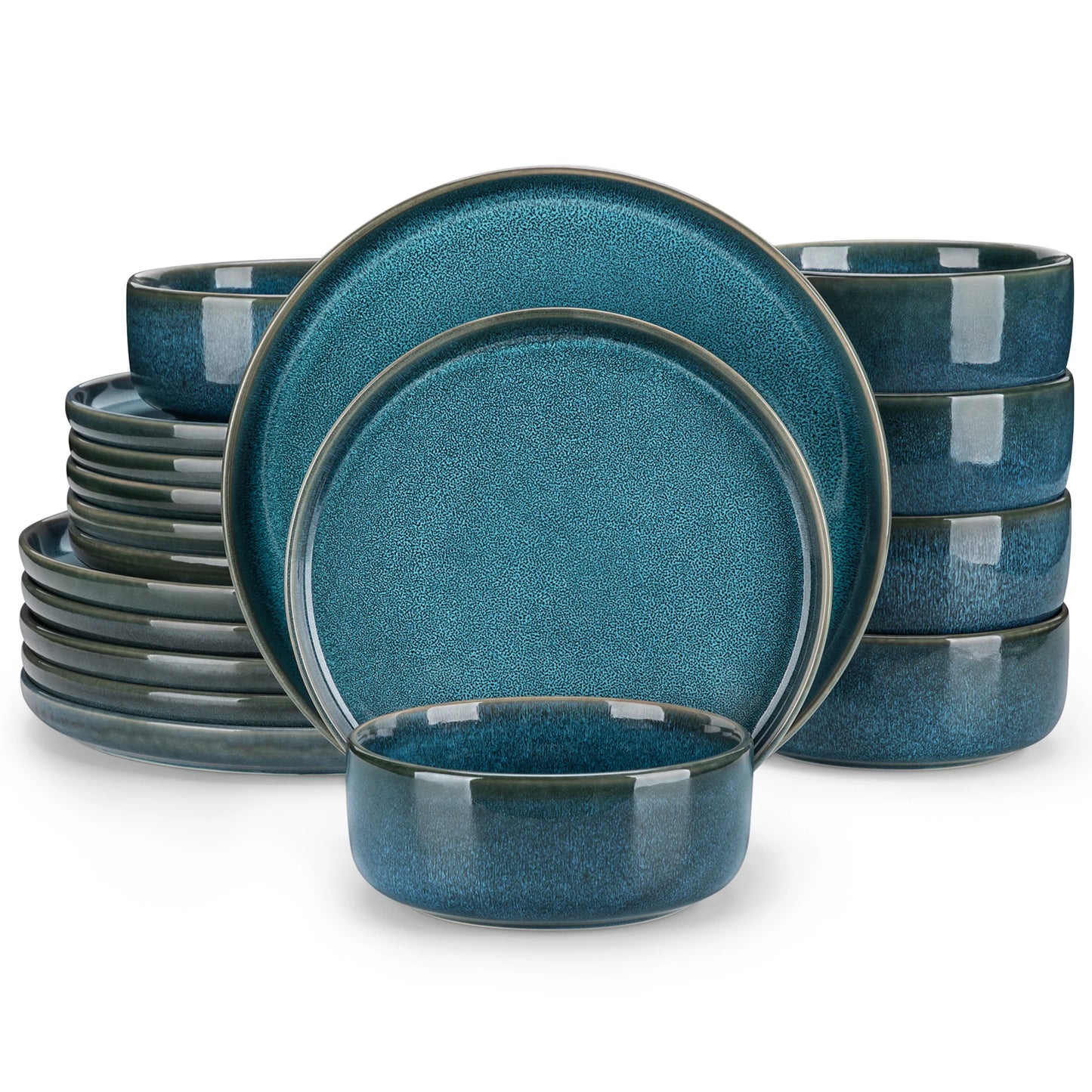 Blue Ceramic Plate Set