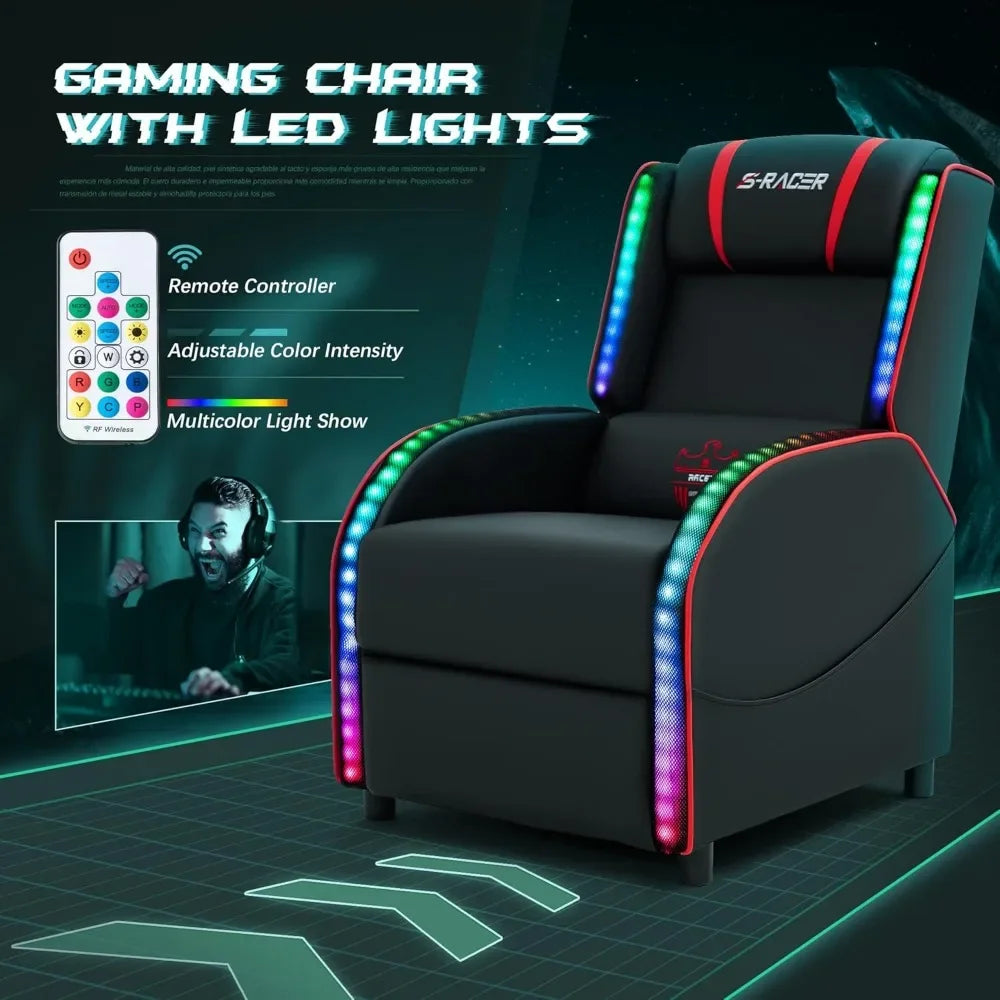 LED Gaming Massage Recliner