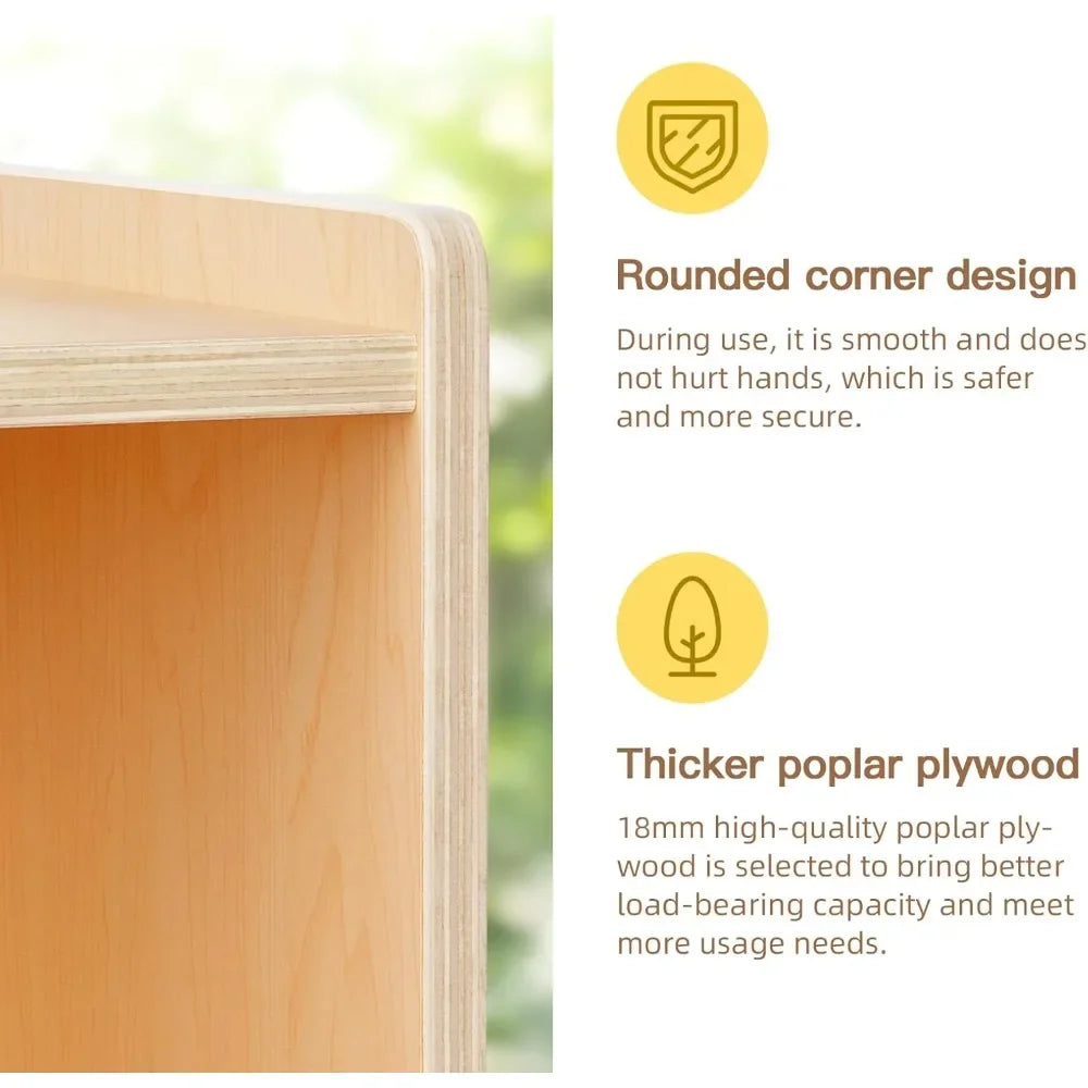 "8-Compartment Wooden Storage Cabinet – – Ideal for Playroom, Kindergarten &