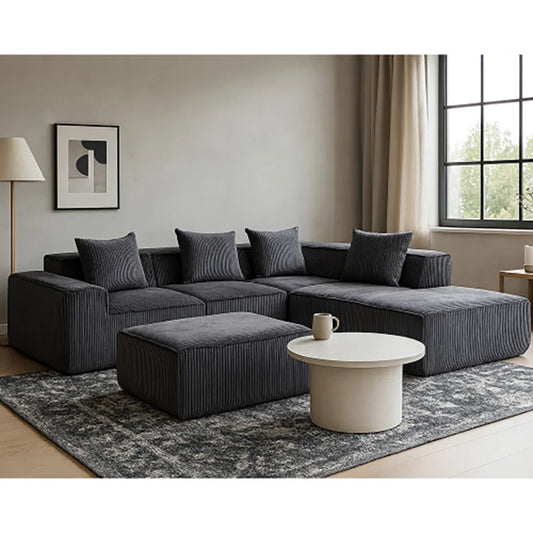 Sectional boneless Couch withModern Sofa with  Upholstered Couches for Room