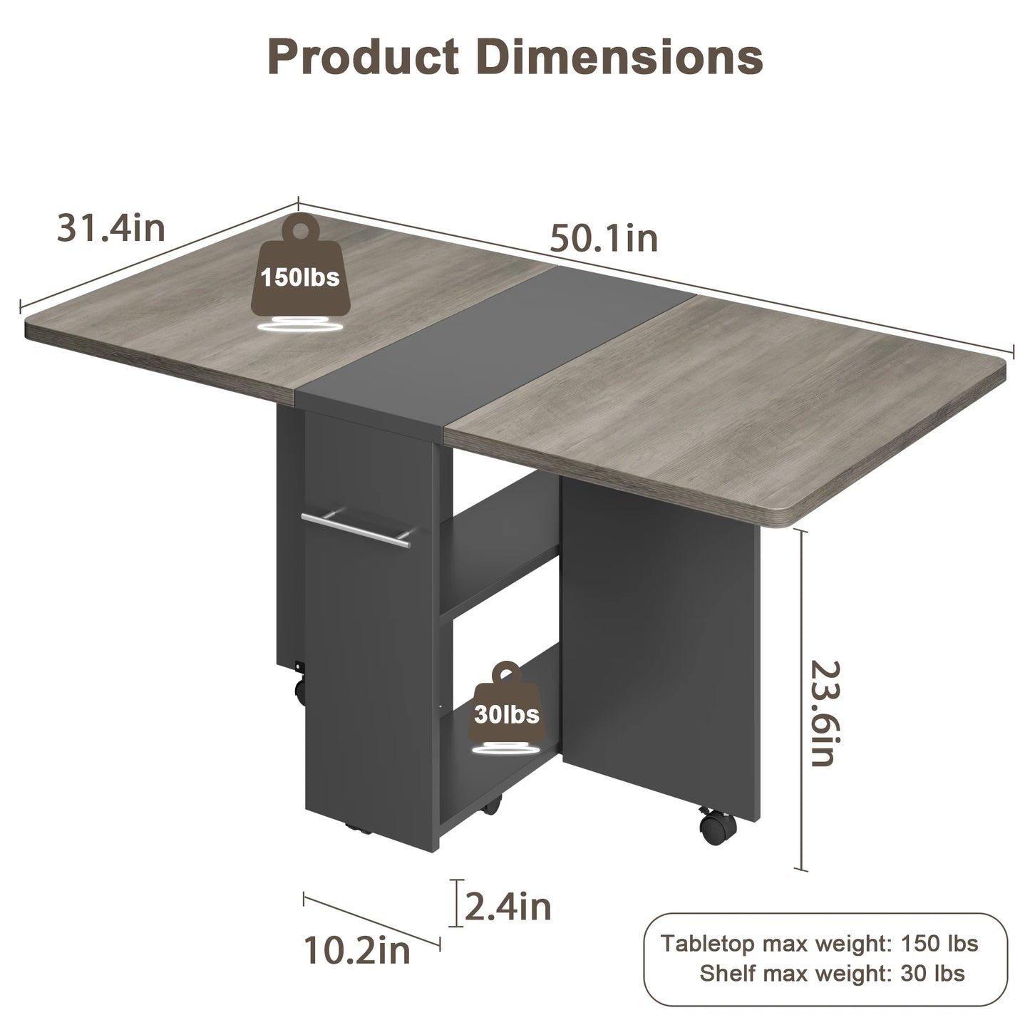 Space-Saving Folding Dining Table