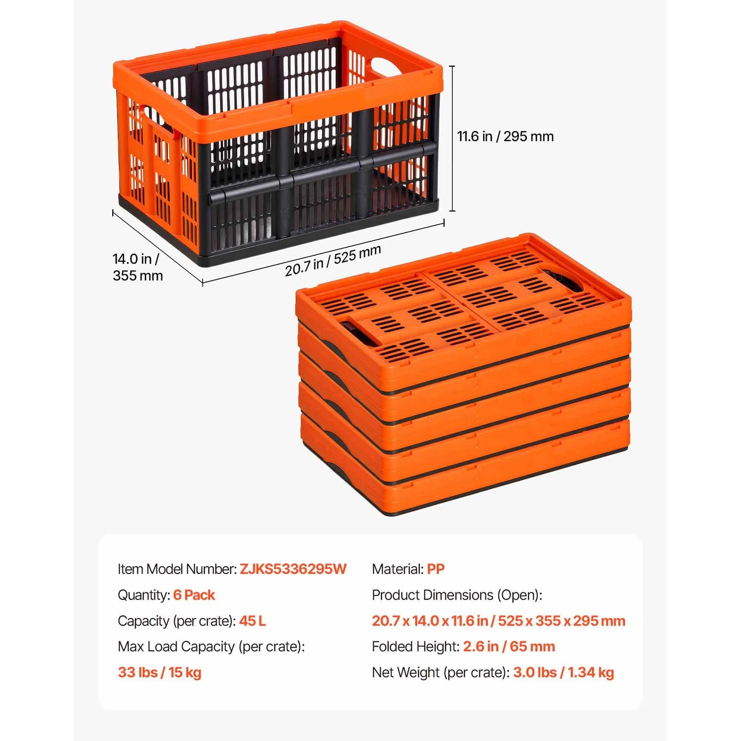 Folding Bins with Handles