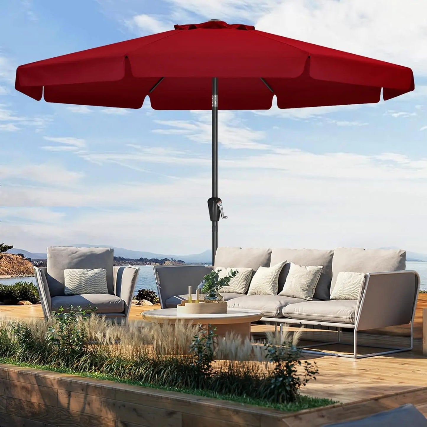 Burgundy Patio Umbrella