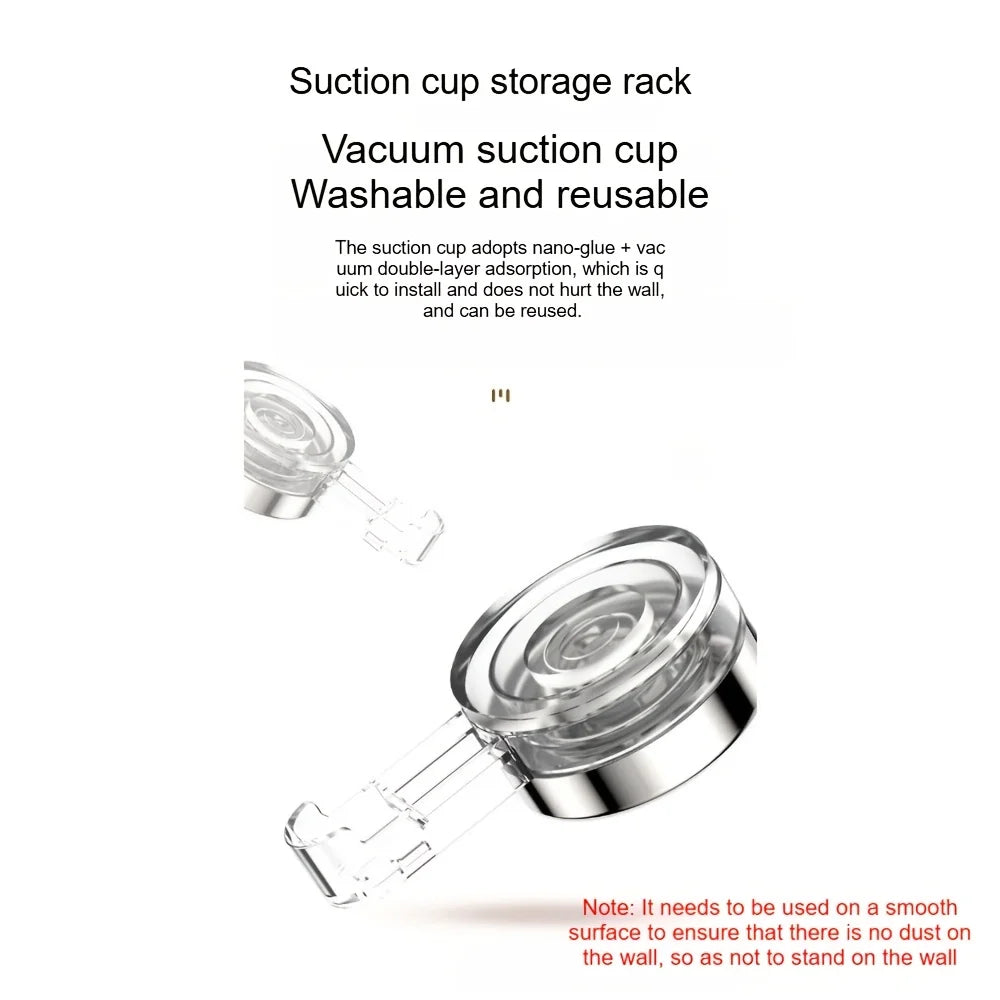 2-Pack Corrugated Suction Cup Storage Rack