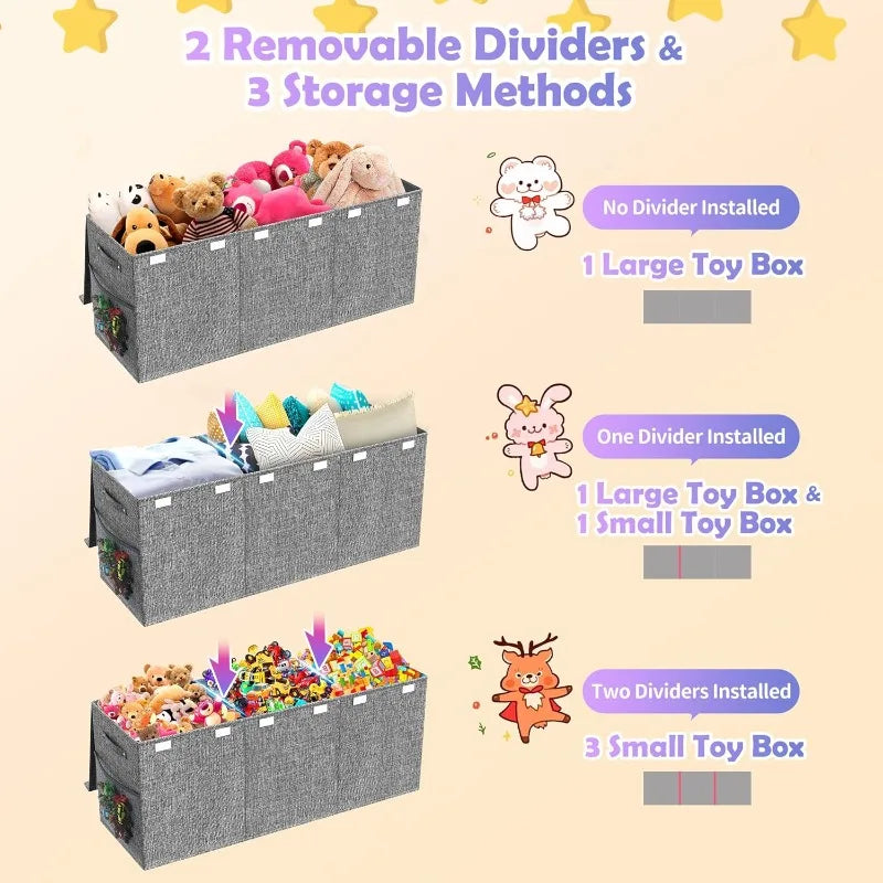 Extra Large Toy Box Chest with Lids