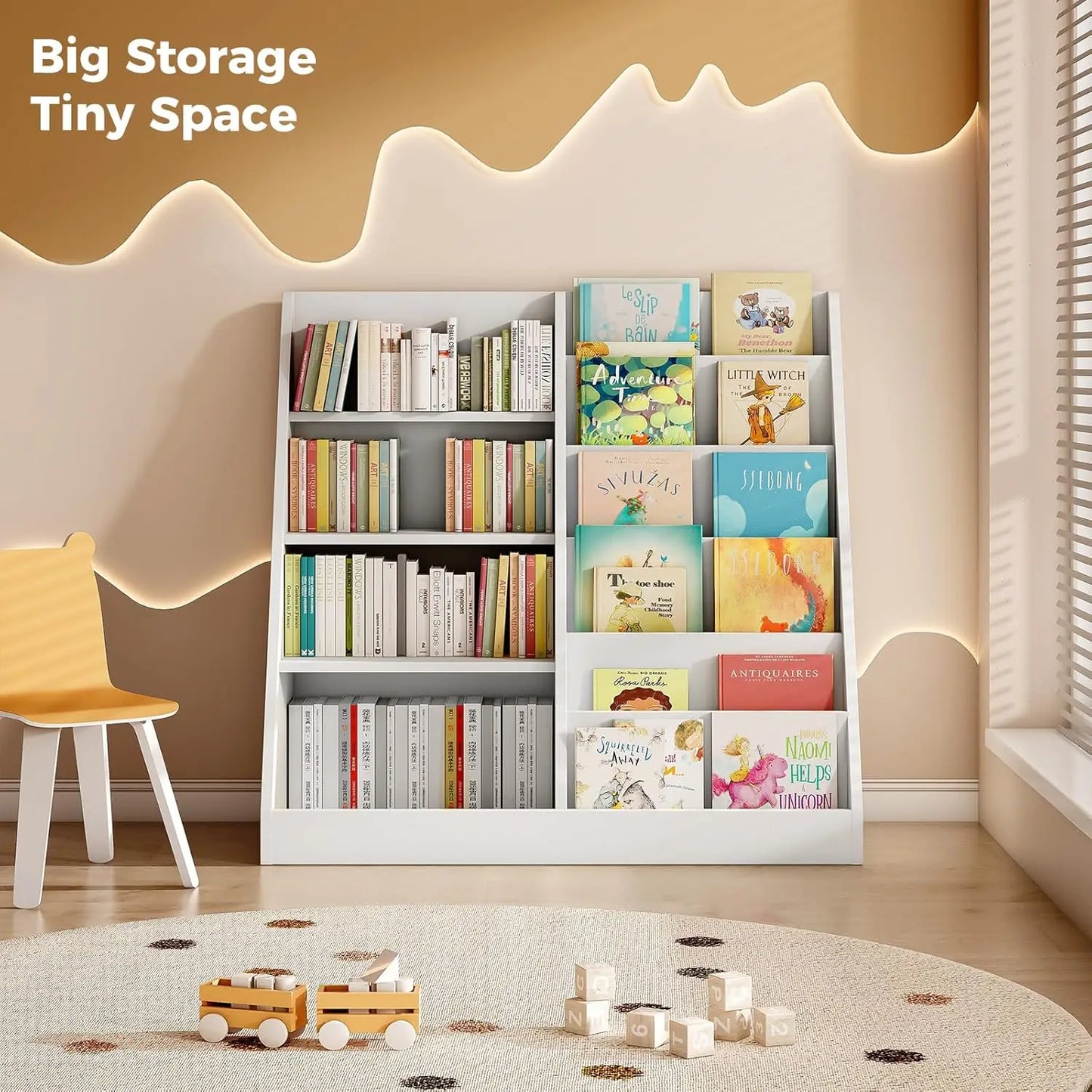 Kids Wooden Bookshelf