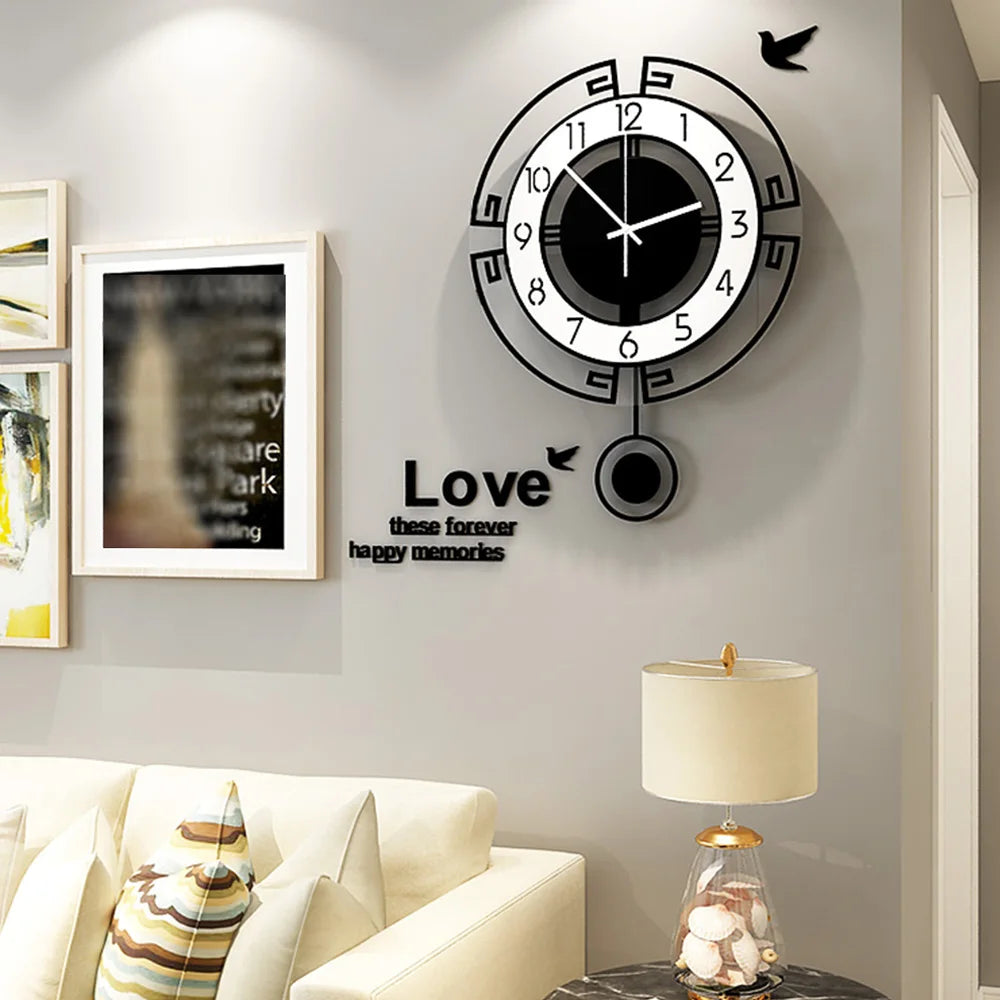 Silent Pendulum Wall Clock