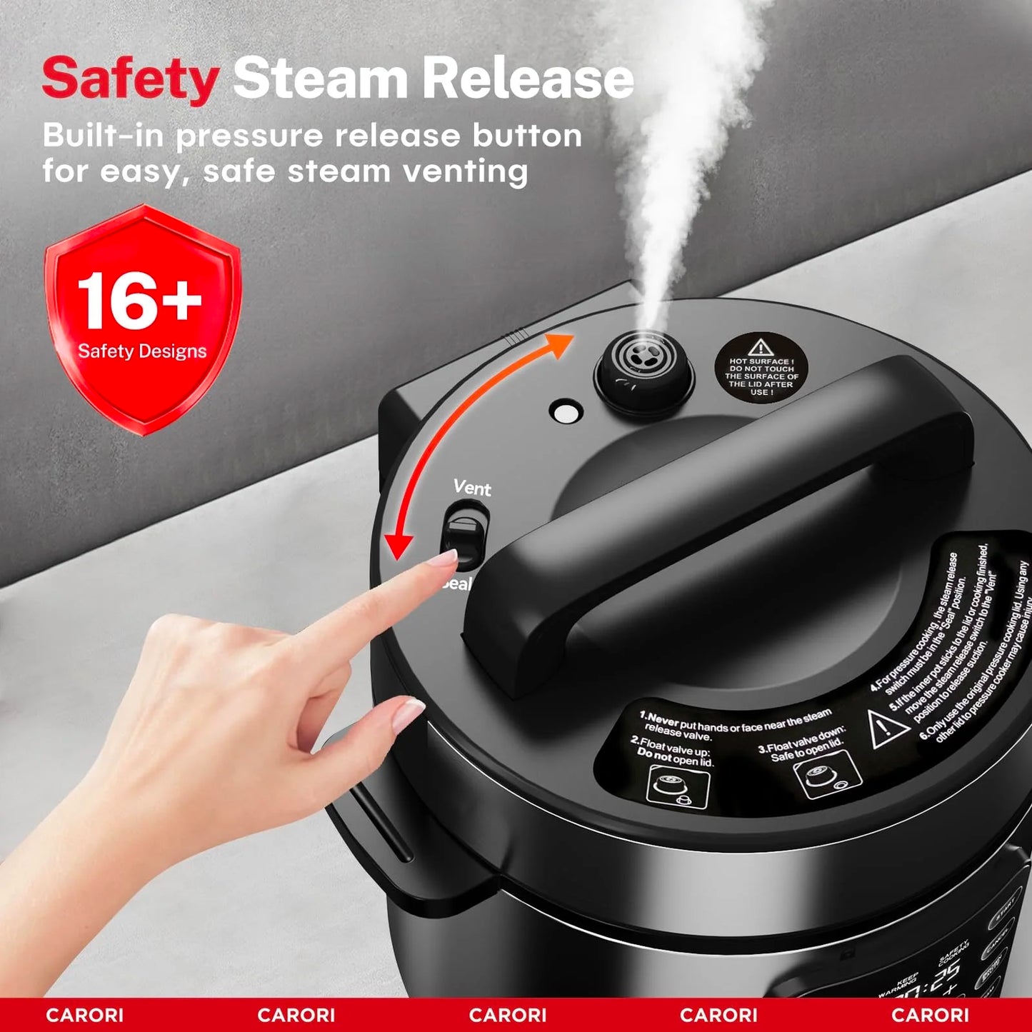 9-in-1 Electric Pressure Cooker 6 Qt Multi-Function