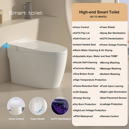 Smart Toilet with Built-in Bidet