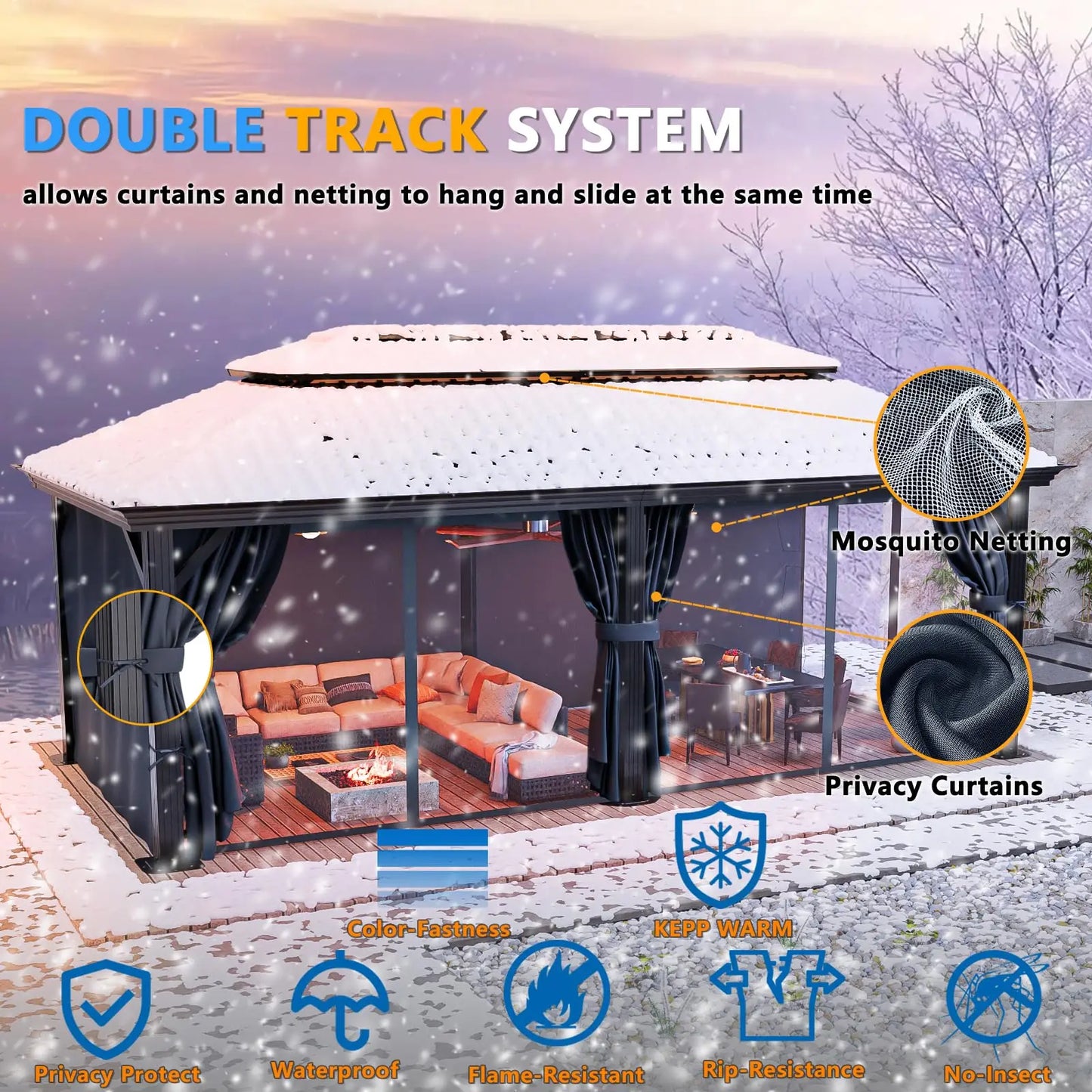 Heavy Duty Galvanized Steel Gazebo