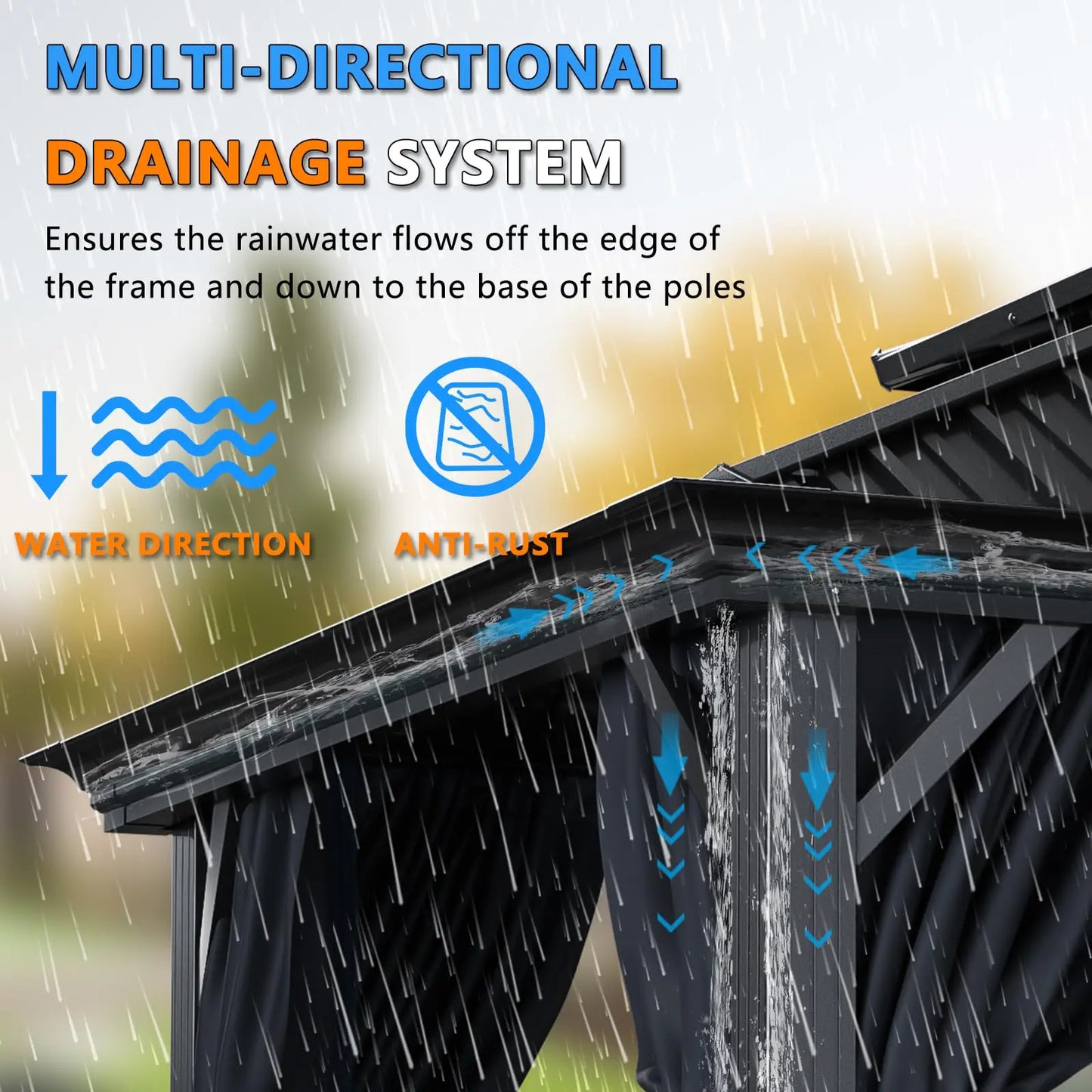 Heavy Duty Galvanized Steel Gazebo