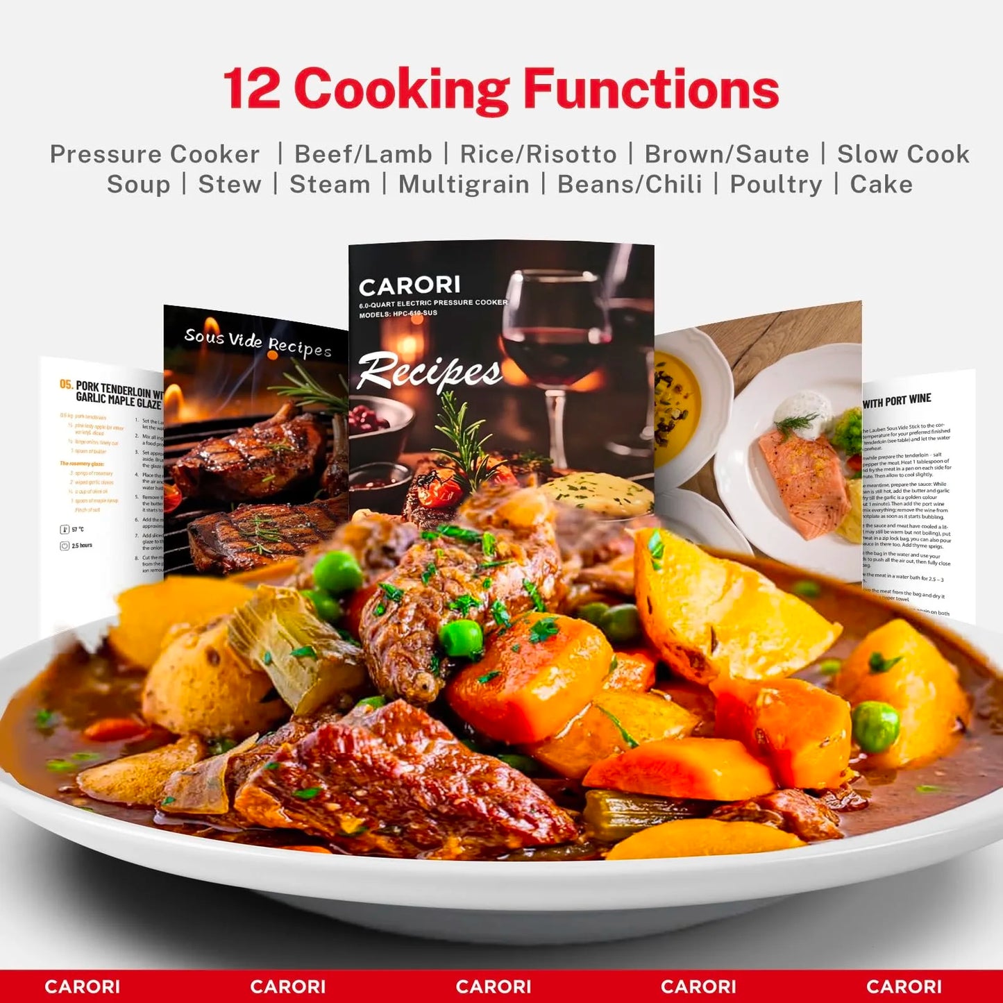 9-in-1 Electric Pressure Cooker 6 Qt Multi-Function