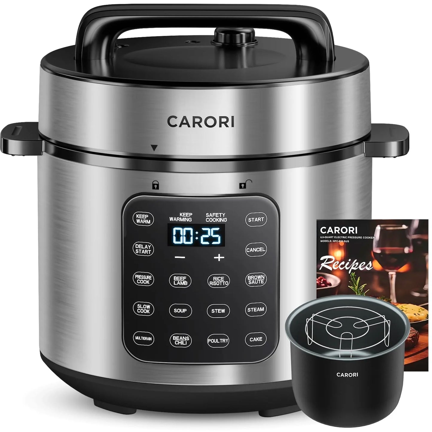 9-in-1 Electric Pressure Cooker 6 Qt Multi-Function