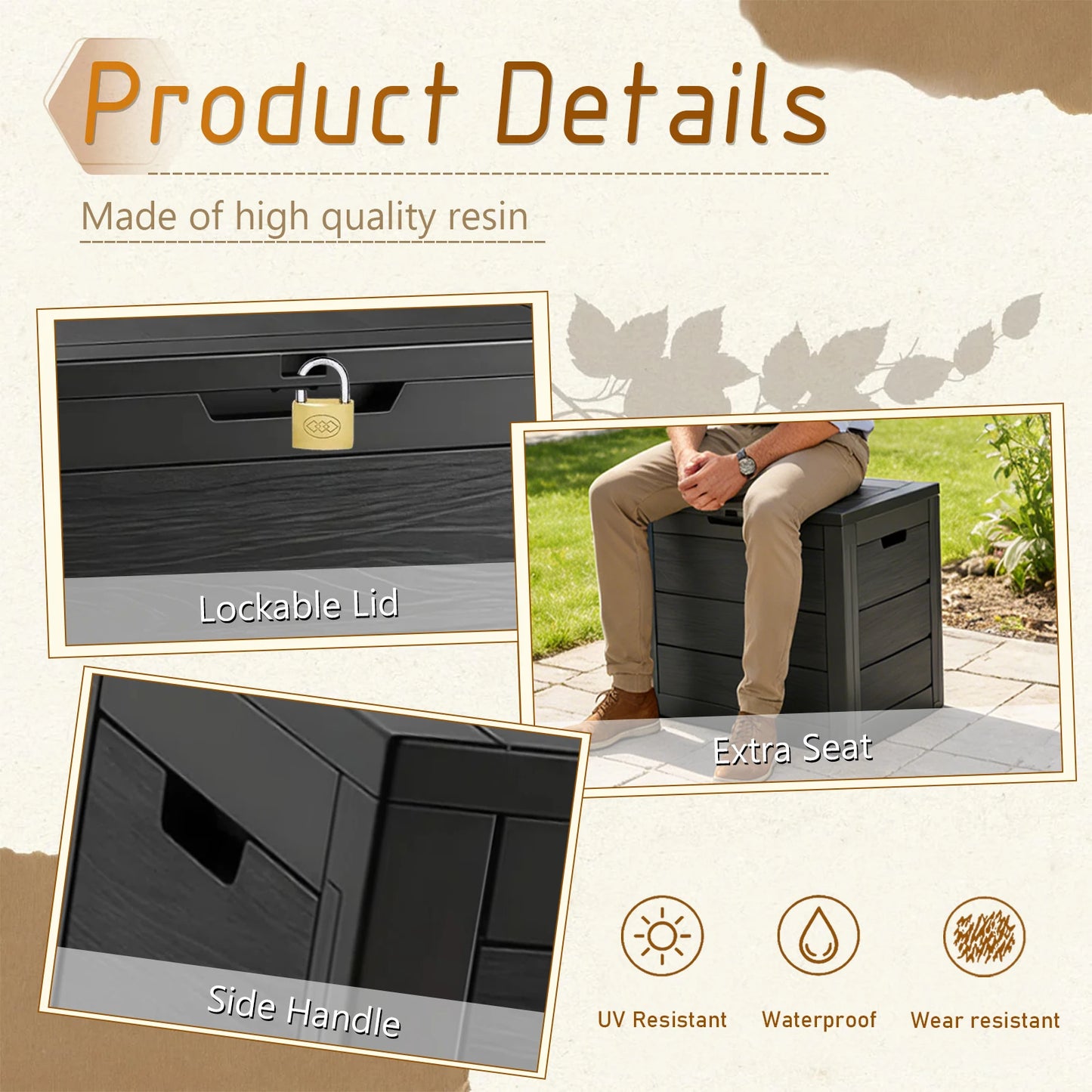35-Gallon Outdoor Storage Box