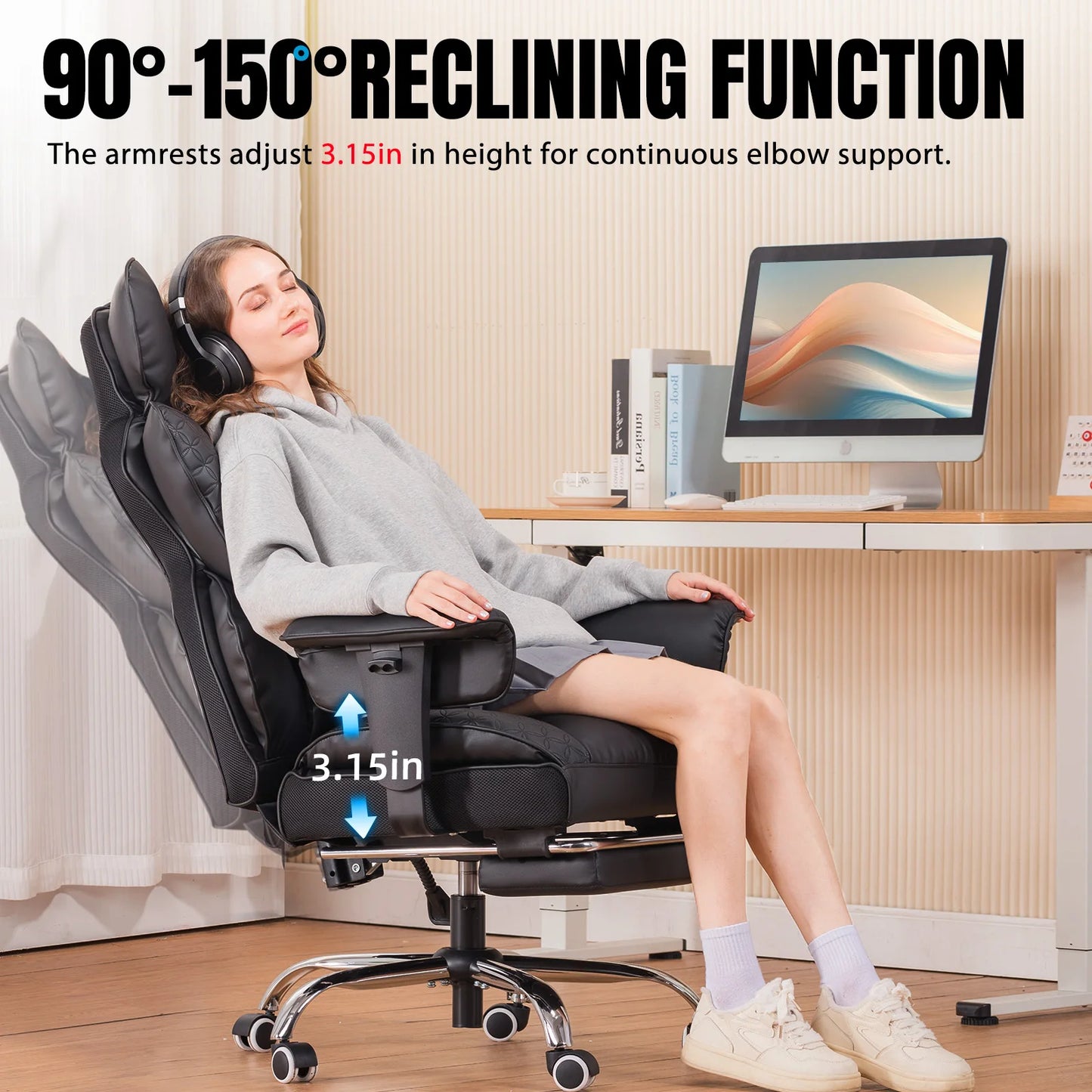 Leather High Back Gaming Chair