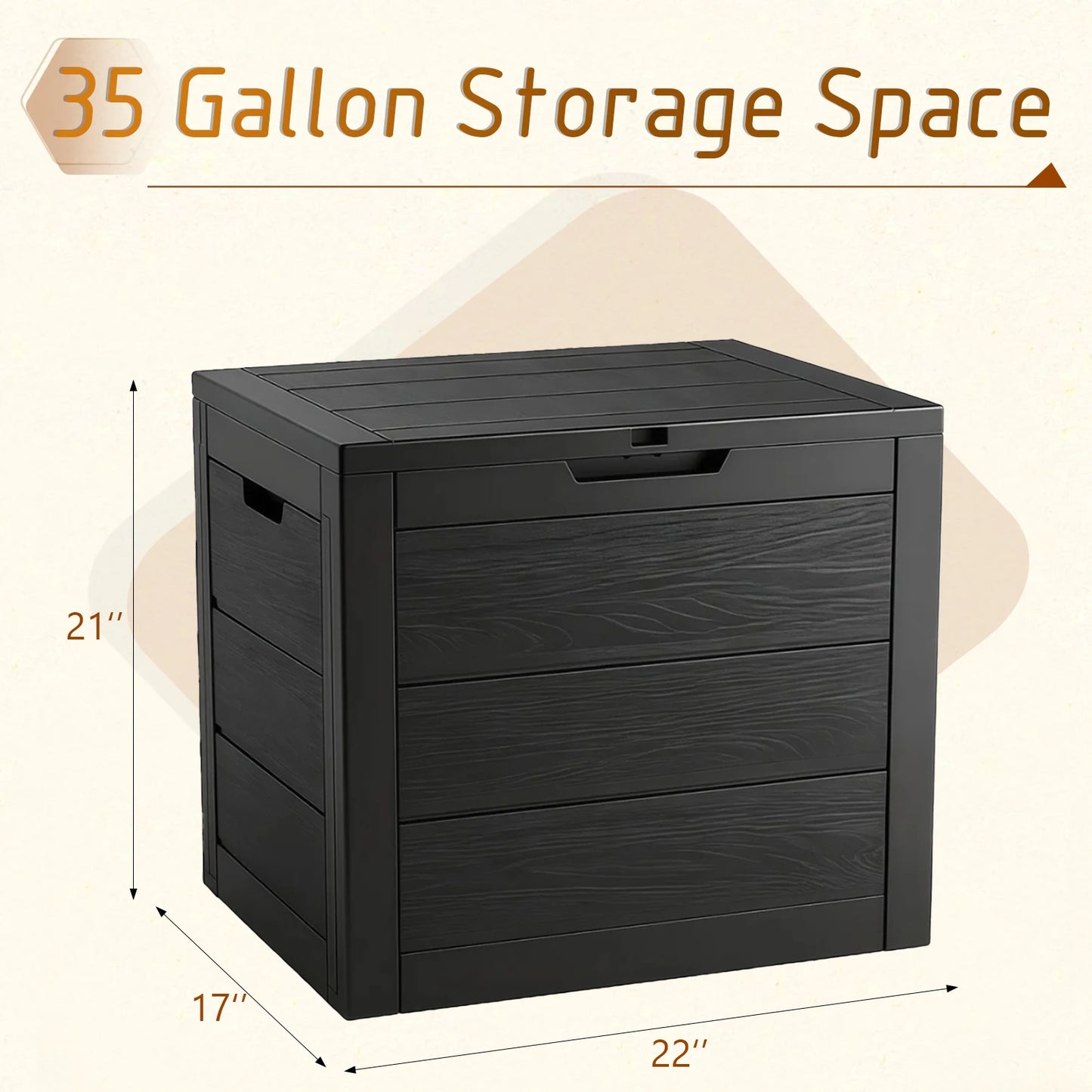 35-Gallon Outdoor Storage Box