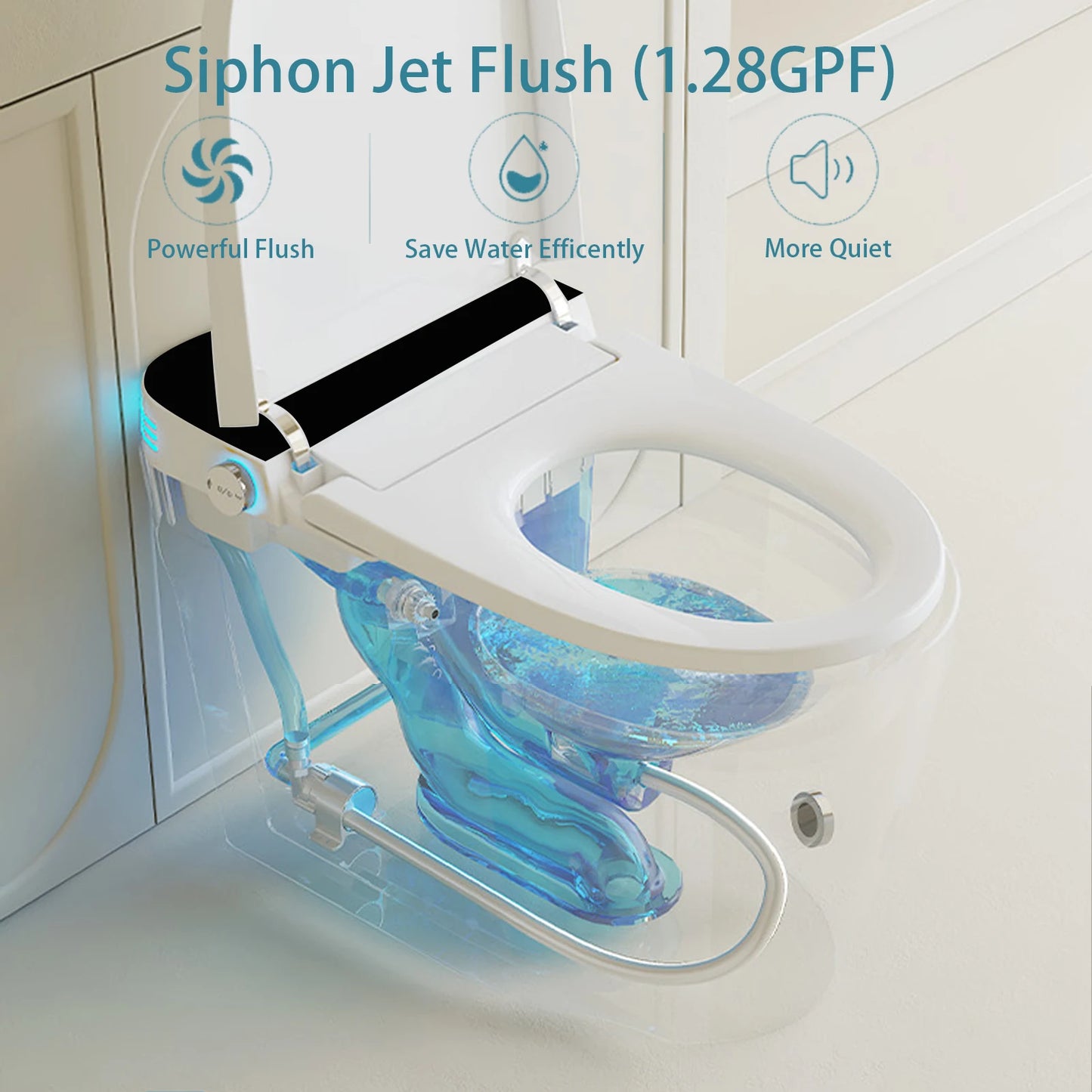 Smart Toilet with Built-in Bidet