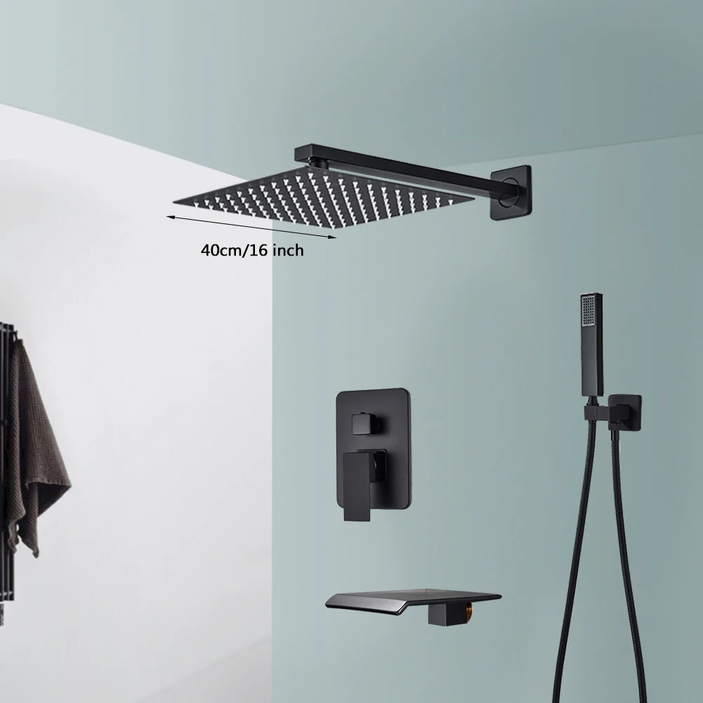 Bathroom Wall Mounted Rainfall Shower Kit