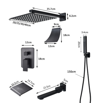 Bathroom Wall Mounted Rainfall Shower Kit