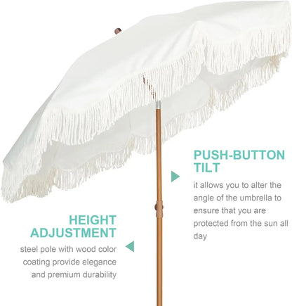 Outdoor Umbrella with   for Patio Beach Picnic