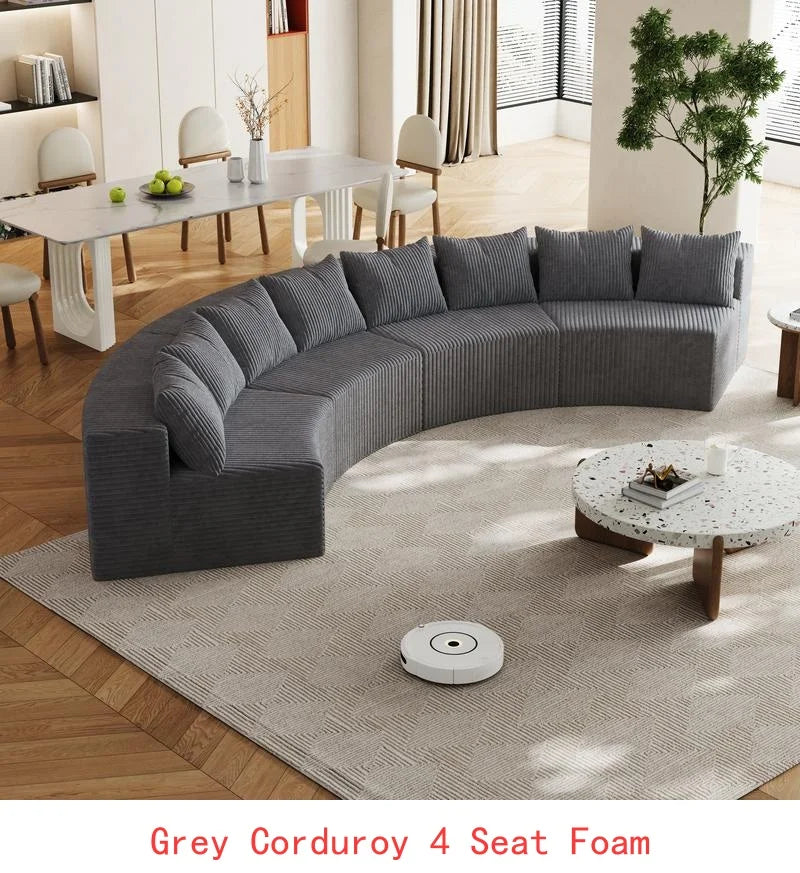 Curved Modular Sectional Foam Sofa