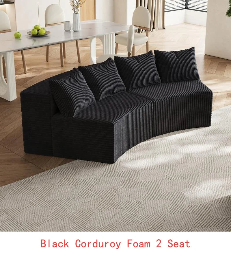 Curved Modular Sectional Foam Sofa