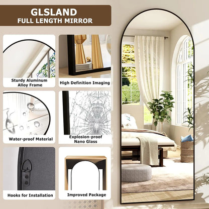 21x64 inch Arched Full Length Mirror