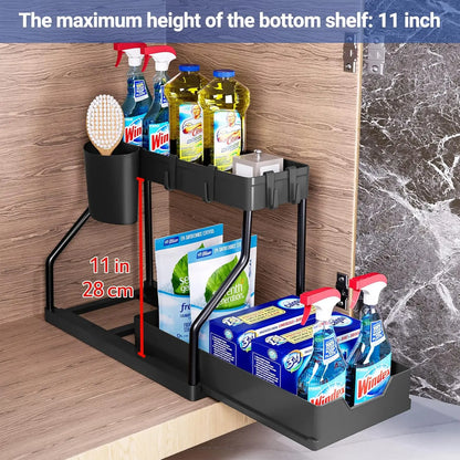 Under-sink storage rack