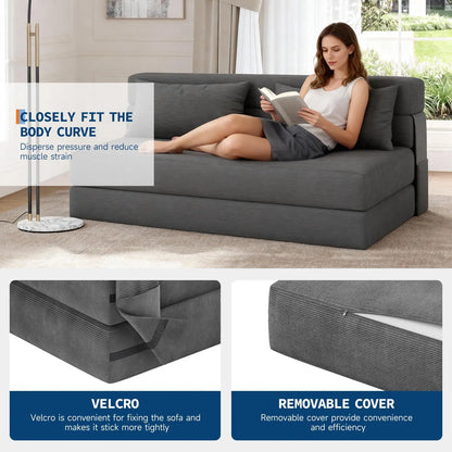 Pillow Space-Saving Fold Out Chair Bed