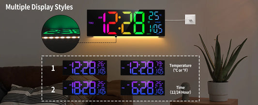 Large Digital Wall Clock