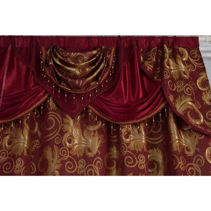 Burgundy Gold Curtain