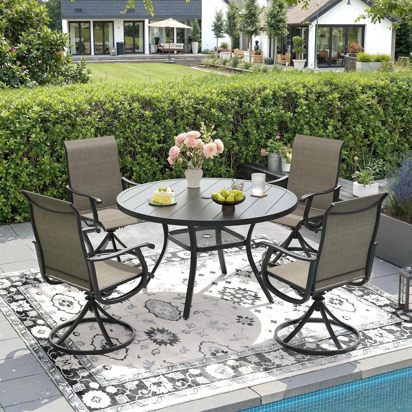 5 Pieces Outdoor Patio Dining Set