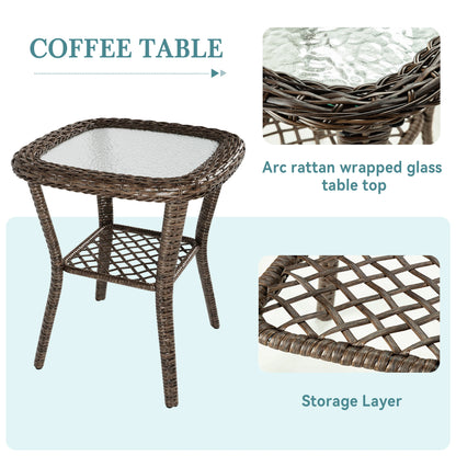 3 Pieces Patio Furniture Set