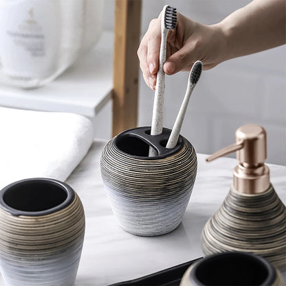 5-Piece Ceramic Bathroom Accessory Set