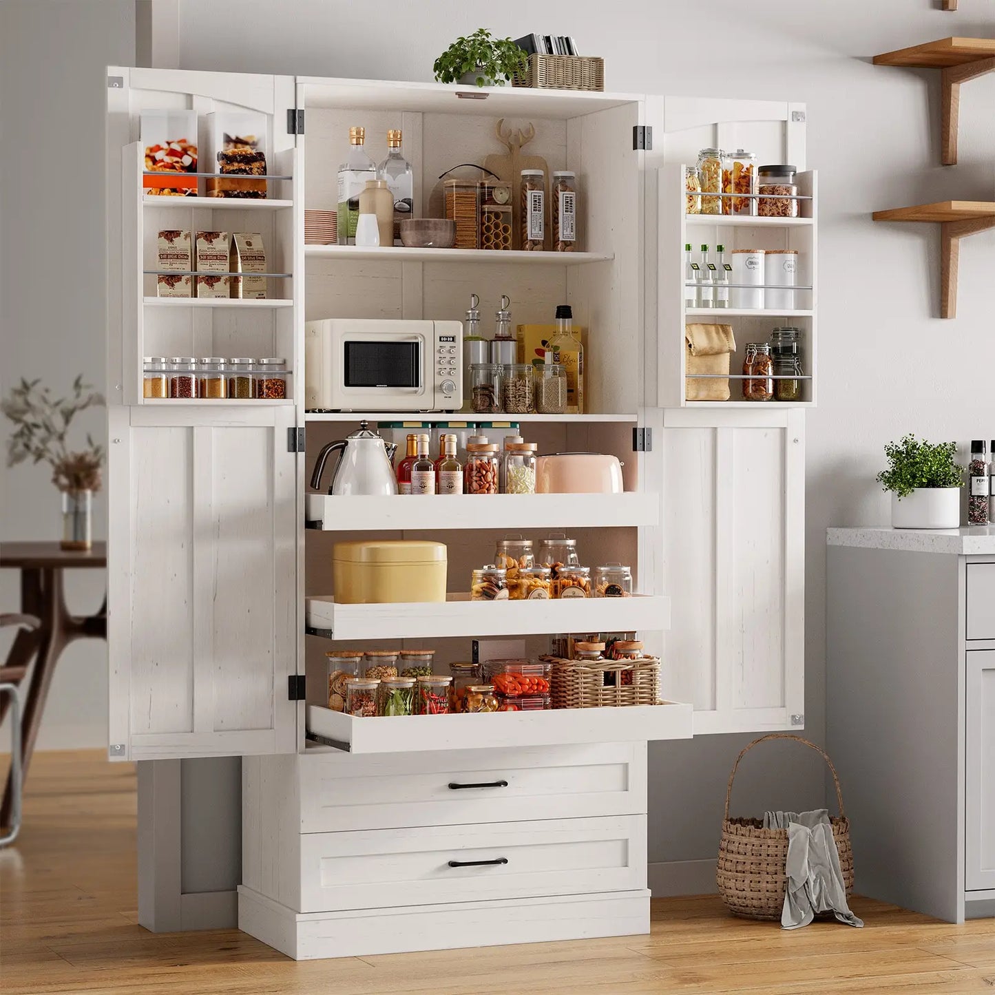Tall Farmhouse Freestanding Pantry