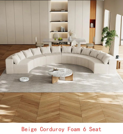 Curved Modular Sectional Foam Sofa