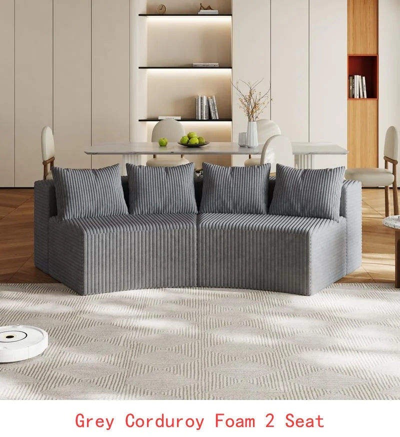 Curved Modular Sectional Foam Sofa