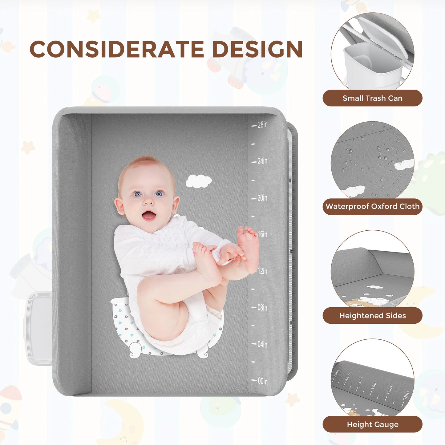 Portable Height Diaper Care Station