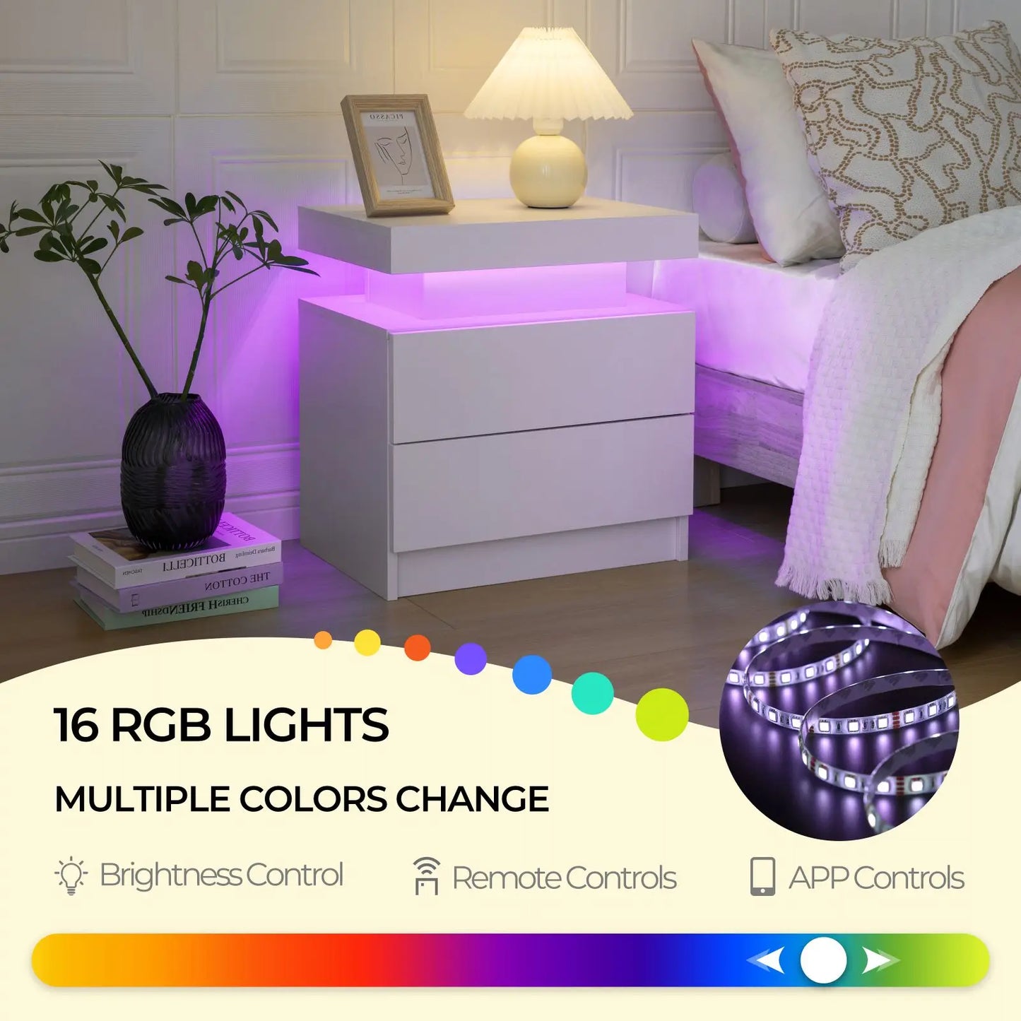 LED Bedside Table